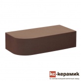 Кирпич печной угловой Шоколад КС-керамик 25*12*6,5